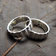 Breite Trauringe matt handgefertigt Goldschmied Baden